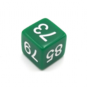 GREEN OPAQUE D6 DICE