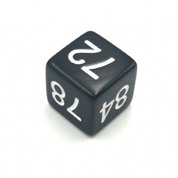 BLACK OPAQUE D6 DICE