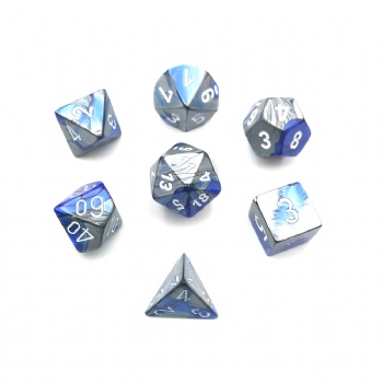 GEMINI BLUE & STEEL DICE SET