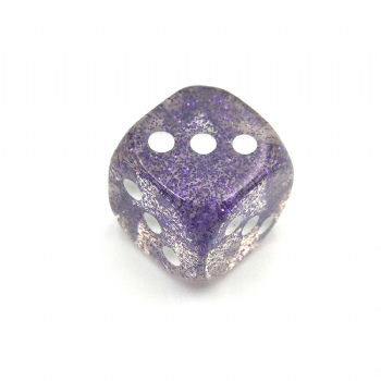 PURPLE GITTER D6 DICE