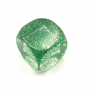 GREEN GITTER D6 DICE