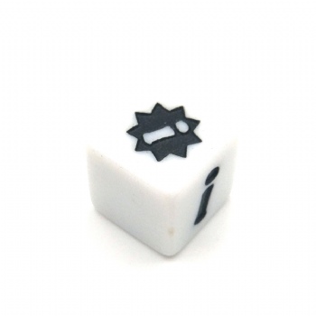 CUSTOM WHITE D6 DICE