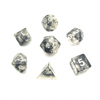 NEBULA BLACK CLEAR DICE SET