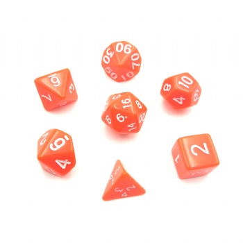 ORANGE RED DICE SET