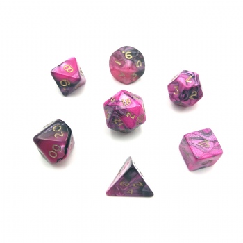 TOXIC FALLOUT PURPLE & BLACK DICE SET