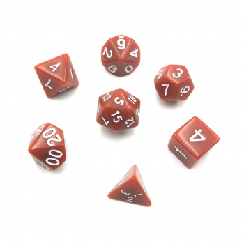 CHOCOLATE PLASTIC  DICE SET