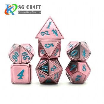 metal dice dnd polyhedral dice set love dice