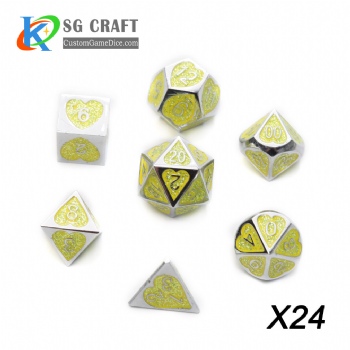 Heart Metal Dice dnd game metal custom dice