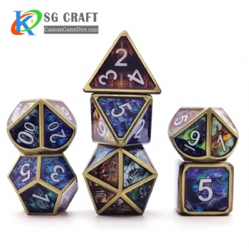 Dragon metal dice dnd game metal custom dice