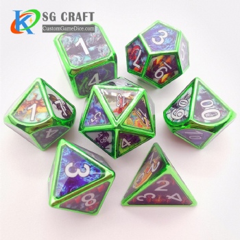 Dragon metal dice dnd game metal custom dice