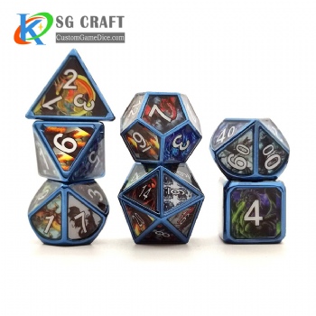 Dragon metal dice dnd game metal custom dice