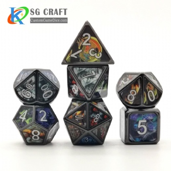 Dragon metal dice dnd game metal custom dice