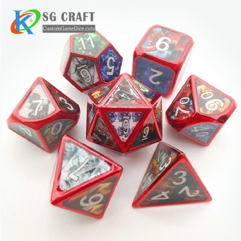 Dragon metal dice dnd game metal custom dice