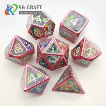 Dragon metal dice dnd game metal custom dice