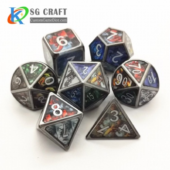 Dragon metal dice dnd game metal custom dice