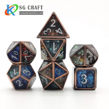 Dragon metal dice dnd game metal custom dice