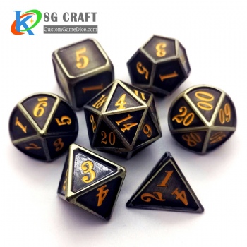 Metal Dice Polyhedral Dungeons and dragons dice