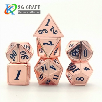 Dungeons and Dragons Metal Custom Dice Set