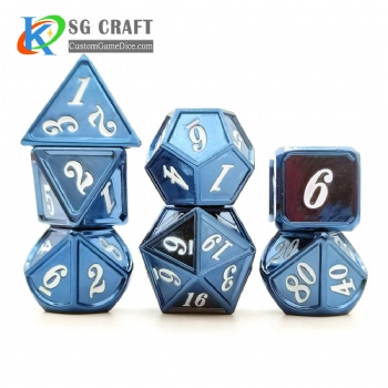 Dnd Metal Polyhedral Dice Set Adult Games 