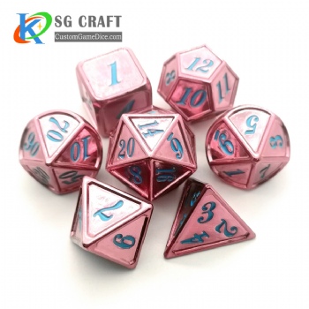 Dice Polyhedral Custom Medal Dice Set