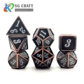 Dice Dnd Game Custom Polyhedral Metal Gaming Dice Set