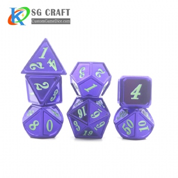 Dice Polyhedral Custom Medal Dice Set