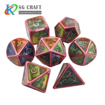 Dice Dnd Game Custom Polyhedral Metal Gaming Dice Set
