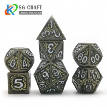 Texture metal dice dnd game metal custom dice