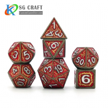 Texture metal dice dnd game metal custom dice