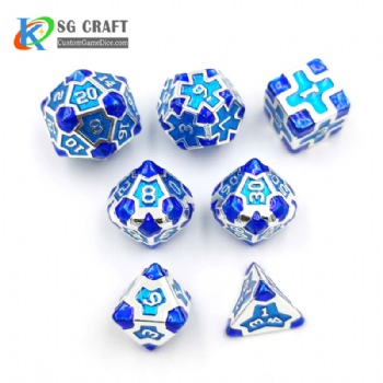 IRON MAN BLUE METAL DICE SET