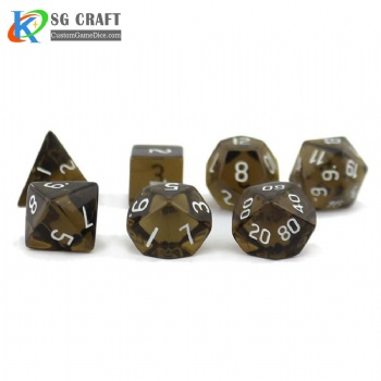 SGSD003 Tea coloured Stone Dice