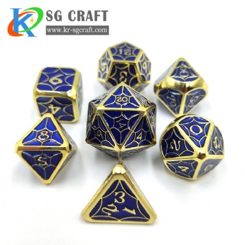 SGHSMN2020 Blue Color Enamel Metal Dice