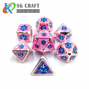 SGHSMN2020 Pink/Blue 2 Colors Enamel Metal Dice