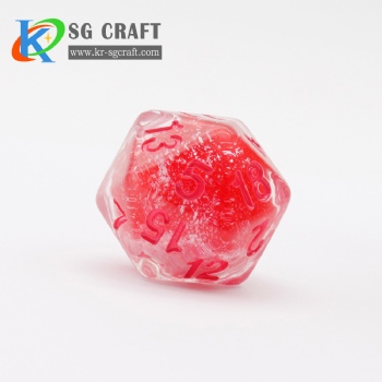 SG-Red Translucent Liquid Dice 