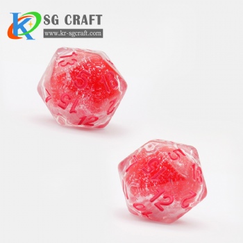 SG-Red Translucent Liquid Dice 