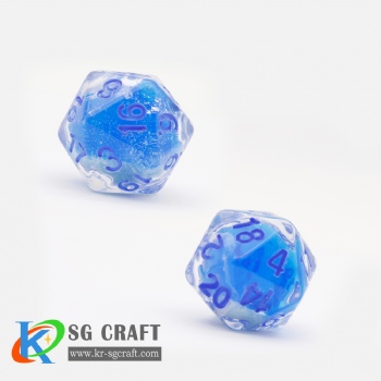 SG-Blue Translucent Liquid Dice 