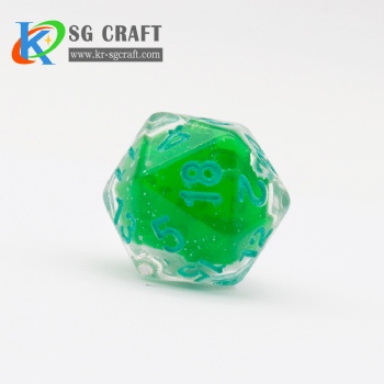 SG-Green Translucent Liquid Dice 