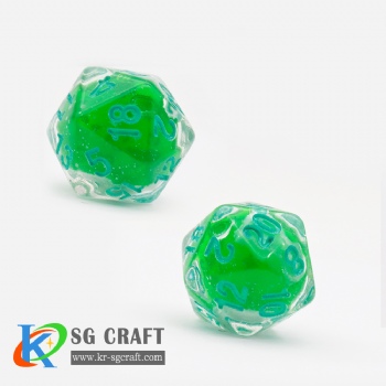 SG-Green Translucent Liquid Dice 