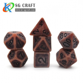 SG7-3 Copper Antique/Ancient Dice Set