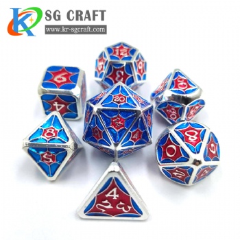 SGHSMN2020 Blue/Red 2 Colors Enamel Metal Dice