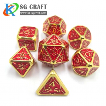 SGHSMN2020 Red Color Enamel Metal Dice