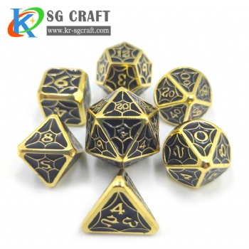 SGHSMN2020 Black Color Enamel Metal Dice