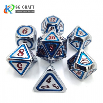 SGHSM2019 Red/Blue 2 colors Enamel Metal Dice