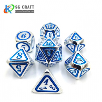 SGHSM2019 Blue Color Enamel Metal Dice