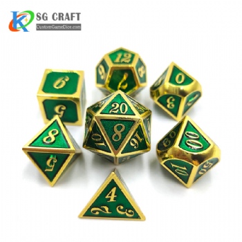 SGHSM2019 Green Color Enamel Metal Dice