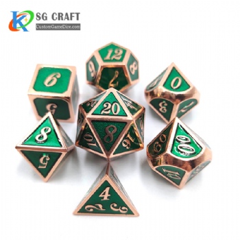 SGHSM2019 Green Color Enamel Metal Dice