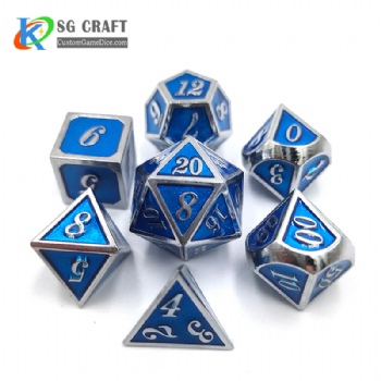 SGHSM2019 Blue Color Enamel Metal Dice