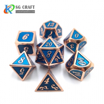 SGHSM2019 Blue Color Enamel Metal Dice