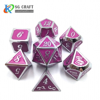 SGHSM2019 Pink Color Enamel Metal Dice