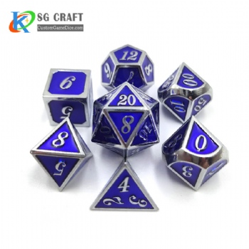 SGHSM2019 Blue Color Enamel Metal Dice